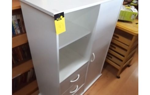 MEUBLE DE RANGEMENT BLANC 3T 1P