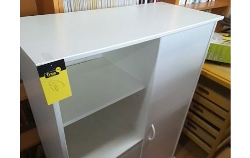 MEUBLE DE RANGEMENT BLANC 3T 1P