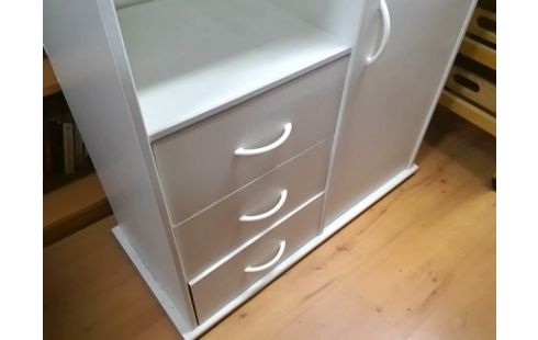MEUBLE DE RANGEMENT BLANC 3T 1P