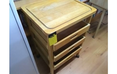 DESSERTE A ROULETTES BOIS 3T