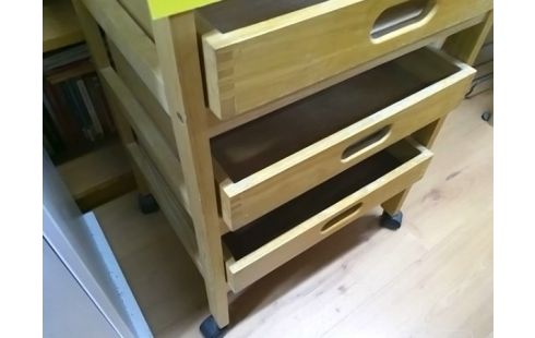 DESSERTE A ROULETTES BOIS 3T