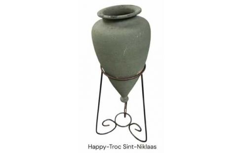 JARRÓN TERRA COTTA MET, , MESA DE SERVICIO HIERRO FORJA