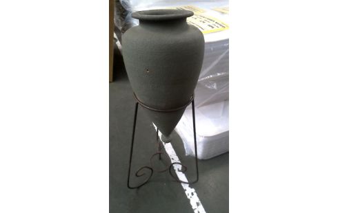 JARRÓN TERRA COTTA MET, , MESA DE SERVICIO HIERRO FORJA