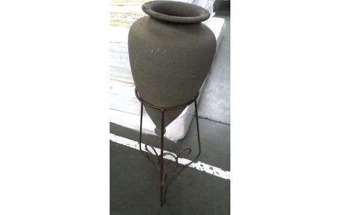 JARRÓN TERRA COTTA MET, , MESA DE SERVICIO HIERRO FORJA