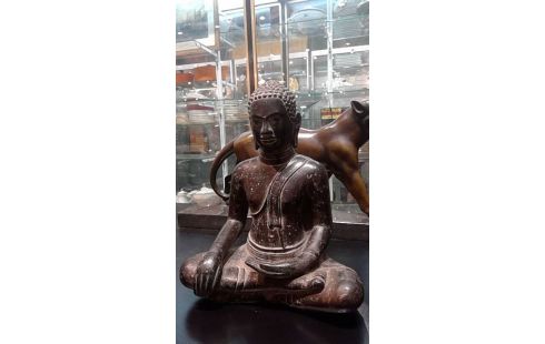 STATUE BOUDDHA EN  BRONZE