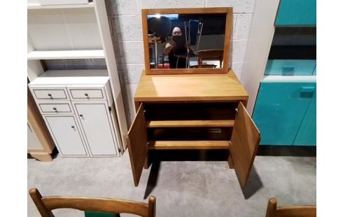 MEUBLE SALLE DE BAINS EN TECK AVEC MIROIR