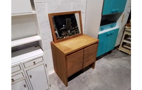 MEUBLE SALLE DE BAINS EN TECK AVEC MIROIR