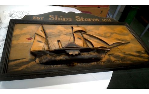 OBJET DECO, , PANNEAU, , BOIS, , BATEAU