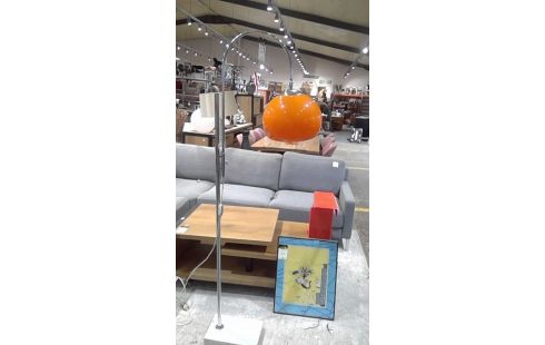 LAMPADAIRE VINTAGE ABAT JOUR ORANGE