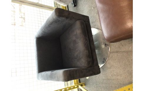 FAUTEUIL TISSU GRIS PIED CHROME