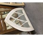 MIROIR MOTIF GOTHIQUE PEINT BLANC