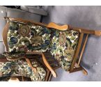 ROCKING CHAIR CHENE MOYEN MOTIFS FLORAUX