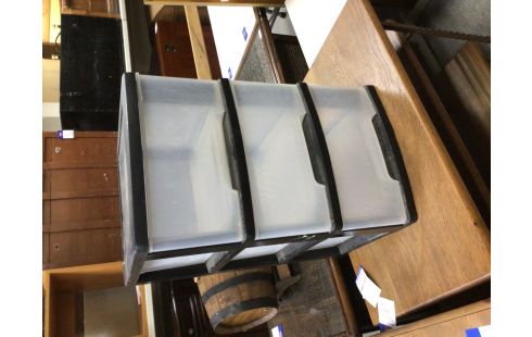 CLASSEUR PLASTIQUE NOIR 3 TIROIRS