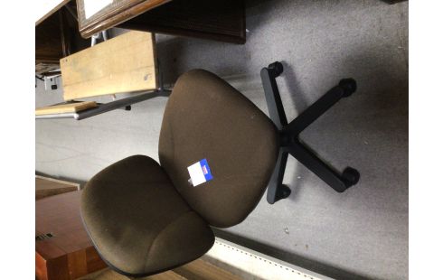 CHAISE DE BUREAU TISSU BRUN