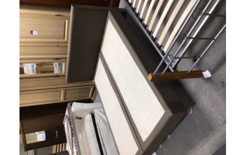 LIT BOXSPRING TISSU BRUN 160X200