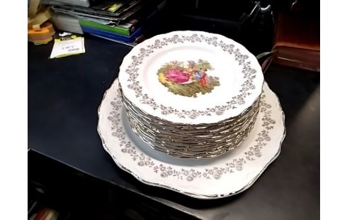 SERVICE a dessert porcelaine DIgoin SERVICE A DESSERT PORCELAINE DIGOIN