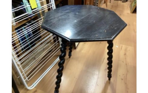 TABLE D‘APPOINT PIED TOURNÉE BOIS NOIR