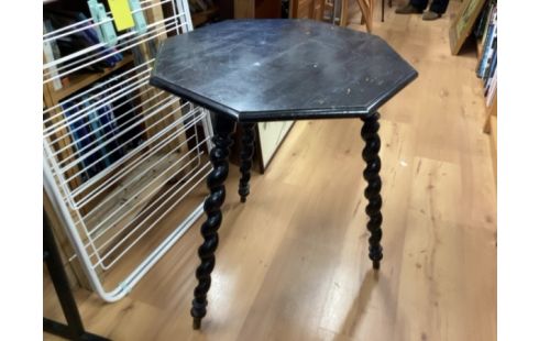 TABLE D‘APPOINT PIED TOURNÉE BOIS NOIR