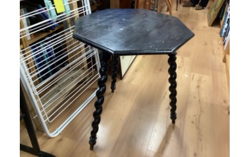 TABLE D‘APPOINT PIED TOURNÉE BOIS NOIR