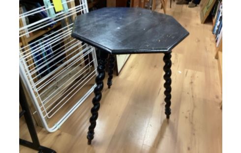 TABLE D‘APPOINT PIED TOURNÉE BOIS NOIR