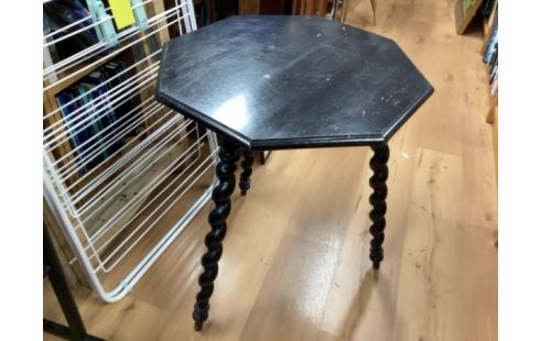 TABLE D‘APPOINT PIED TOURNÉE BOIS NOIR