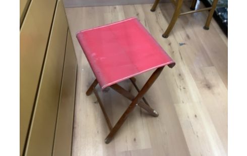 TABOURET PLIANT ROUGE TISSU
