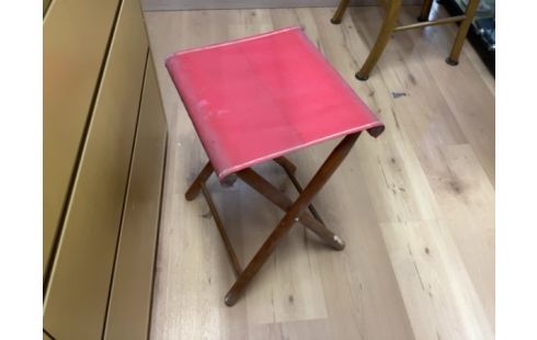 TABOURET PLIANT ROUGE TISSU