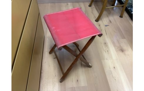 TABOURET PLIANT ROUGE TISSU