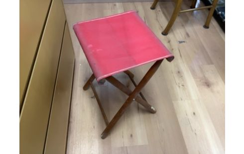 TABOURET PLIANT ROUGE TISSU
