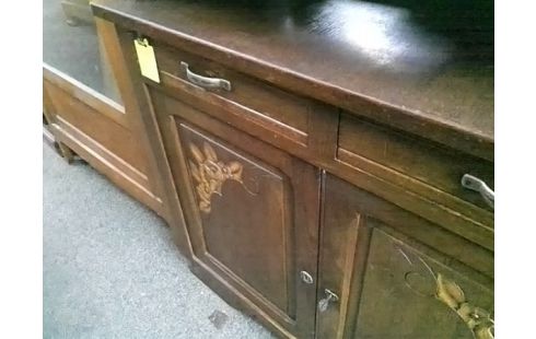 MEUBLE 2P 2T BOIS AVEC FLEURS