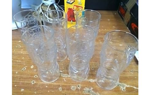 LOT DE 6 VERRES FANTA