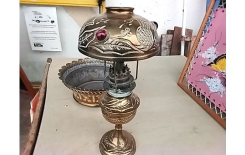 LAMPE DECO CUIVRE LAITON