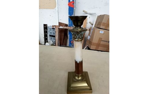 BOUGEOIR CUIVRE MARBRE