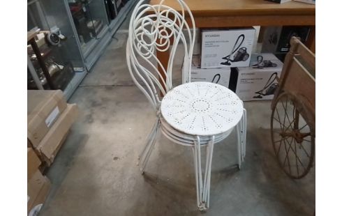 4 CHAISES FER FORGE