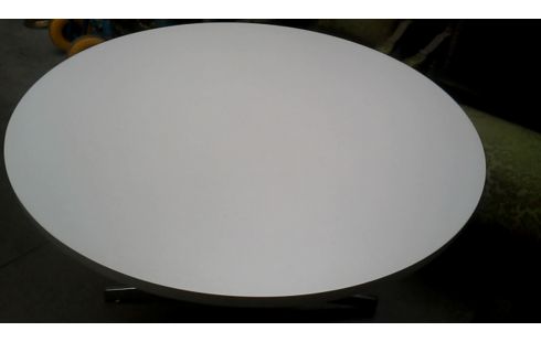 TISCH RUND WEISS IM VINTAGE-STIL CHROM