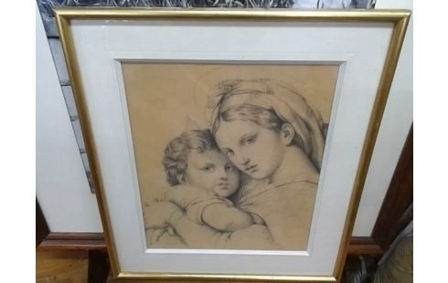 CADRE FEMME AVEC ENFANT