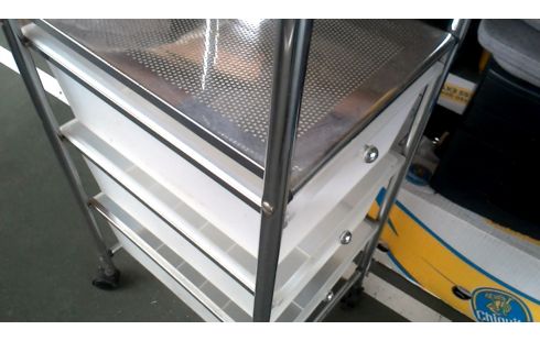 KARREN CHROM 3 SCHUBLADEN PVC