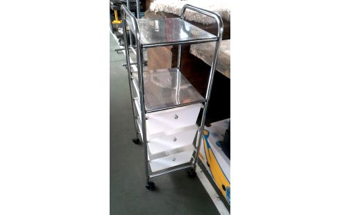 KARREN CHROM 3 SCHUBLADEN PVC