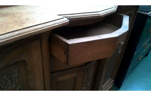 COMMODE ART DECO. 4 PORTES / 4 TIROIRS BISAUTE, , MIROIR