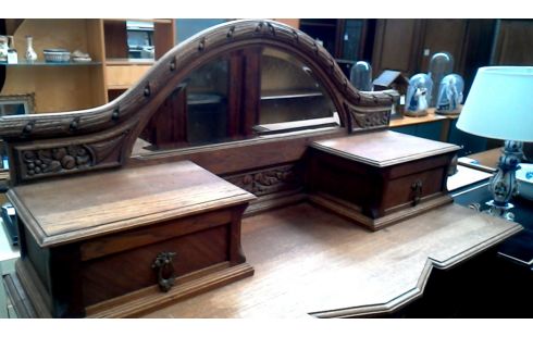 COMMODE ART DECO. 4 PORTES / 4 TIROIRS BISAUTE, , MIROIR