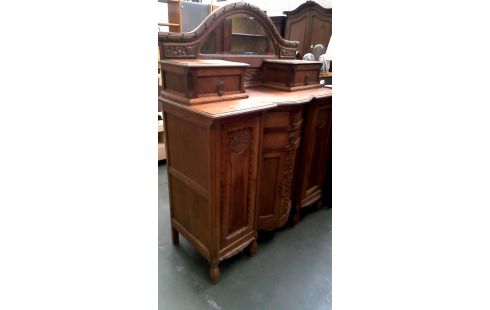 COMMODE ART DECO. 4 PORTES / 4 TIROIRS BISAUTE, , MIROIR