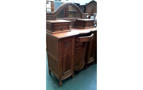 COMMODE ART DECO. 4 PORTES / 4 TIROIRS BISAUTE, , MIROIR