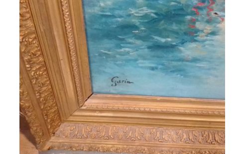 TABLEAU VENISE CADRE DORE SIGNE GARIN