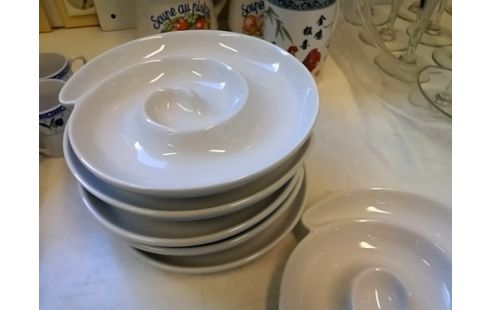 LOT DE 6 PLATEAUX APERITIF FORME ESCARGOT