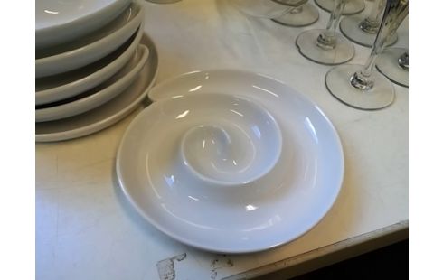 LOT DE 6 PLATEAUX APERITIF FORME ESCARGOT