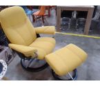 FAUTEUIL STRESSLESS EN TISSUS AVEC REPOSE PIED