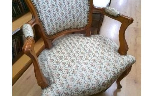 FAUTEUIL TISSU MOTIF FLEURS