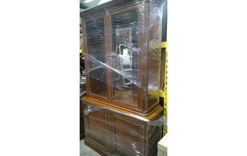 SAM EN MERISIER TABLE+6CH+DRES+VITR