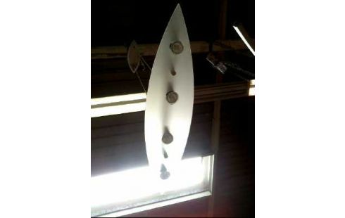 HÄNGELEUCHTE 4-LEUCHT. GESCHWUNG. GLASELEM.