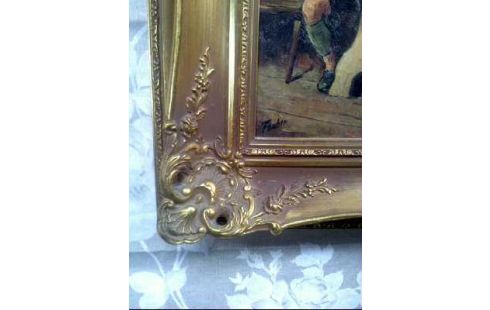 GEMÄLDE IM RAHMEN TÄUBER BAUERNSTUBE